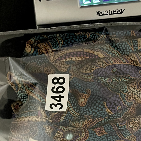 VTG Chez California Paisley Dress Women Large Jewel Tone Pearl Button 70s 80s - Picture 11 of 14